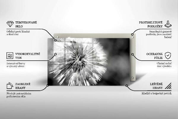 Chopping board Delicate dandelion