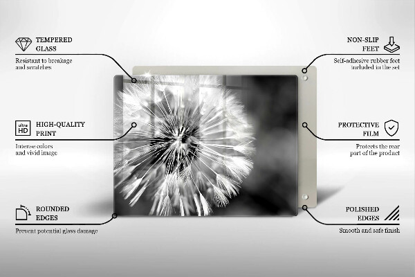 Chopping board Delicate dandelion