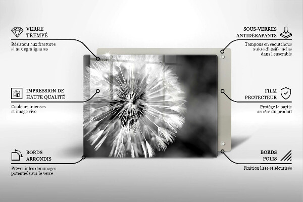 Chopping board Delicate dandelion