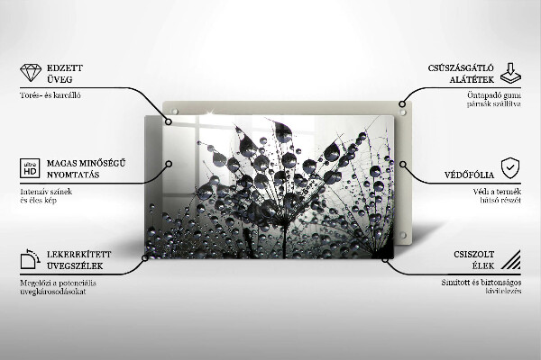 Chopping board Dandelions and dew