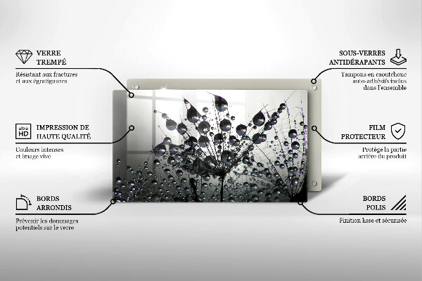 Chopping board Dandelions and dew