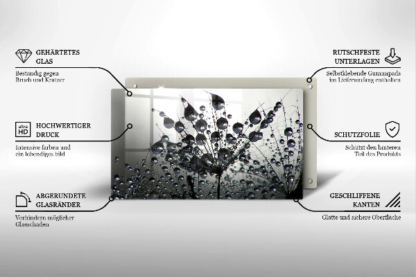Chopping board Dandelions and dew