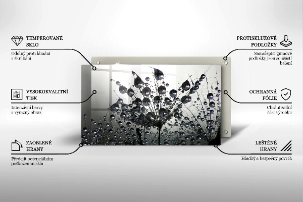 Chopping board Dandelions and dew