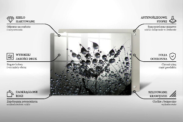 Chopping board Dandelions and dew