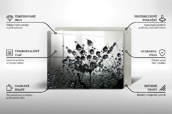 Chopping board Dandelions and dew