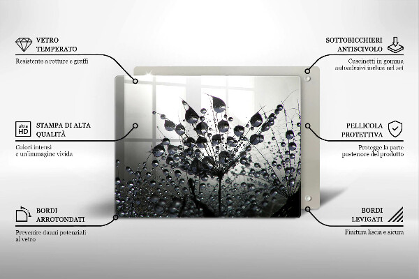 Chopping board Dandelions and dew