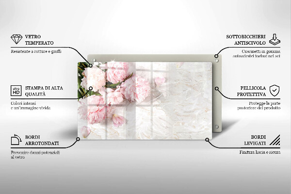 Chopping board Delicate roses flowers