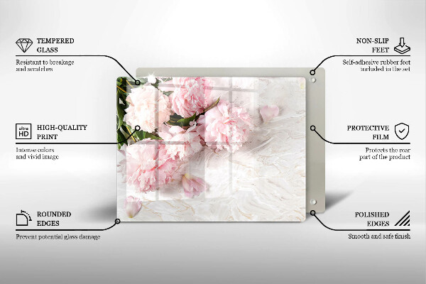 Chopping board Delicate roses flowers