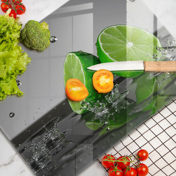 Chopping board Juicy lime and water