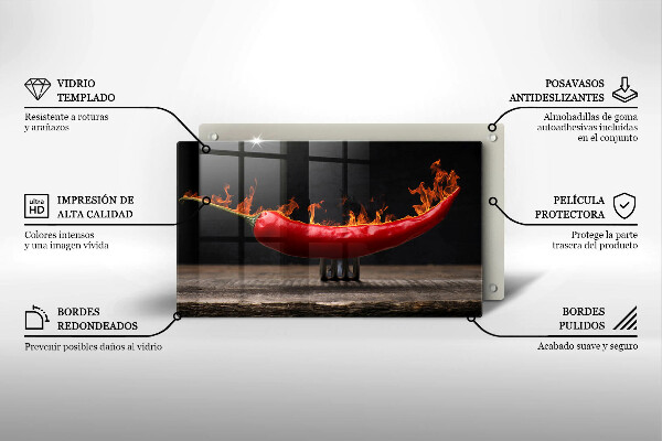 Chopping board Hot chili pepper