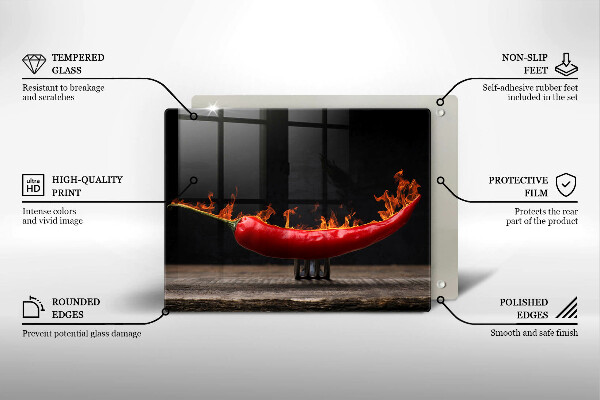 Chopping board Hot chili pepper