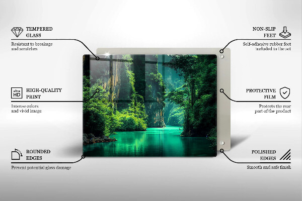 Chopping board Laguna landscape