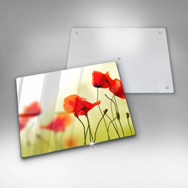 Chopping board Red flowers