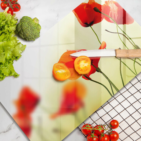 Chopping board Red flowers