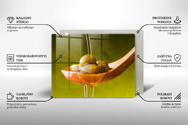 Chopping board Oliwa and olives