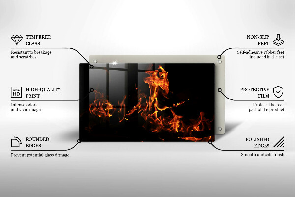 Chopping board Fire flame