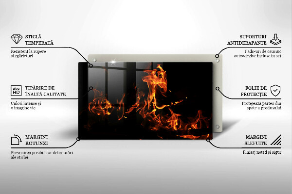Chopping board Fire flame