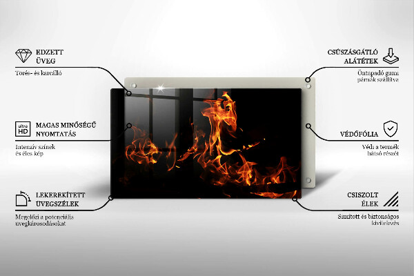 Chopping board Fire flame