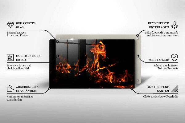 Chopping board Fire flame