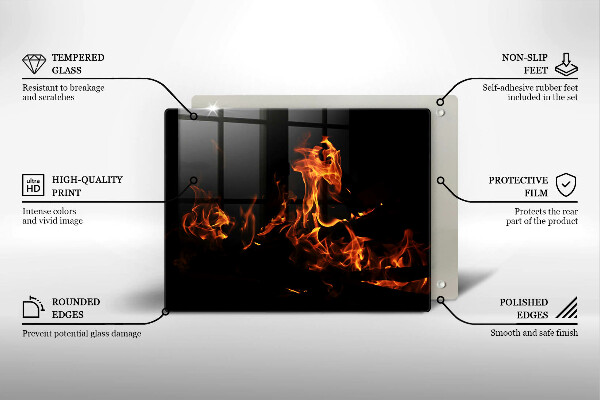 Chopping board Fire flame