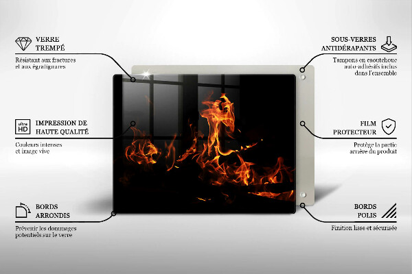 Chopping board Fire flame