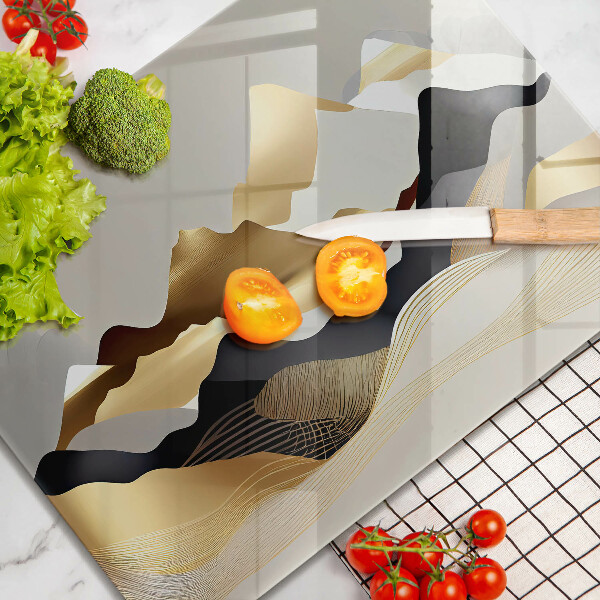 Chopping board Abstraction of golden mountains