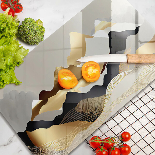Chopping board Abstraction of golden mountains
