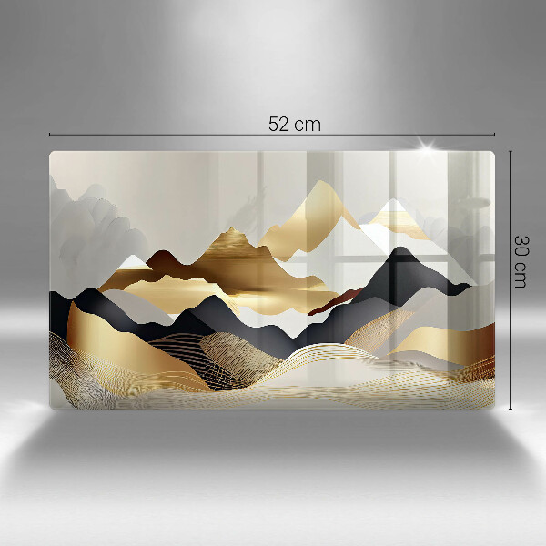 Chopping board Abstraction of golden mountains