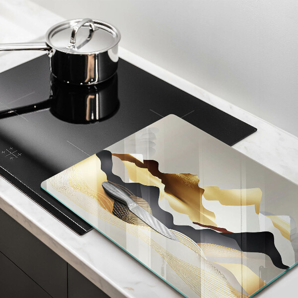 Chopping board Abstraction of golden mountains