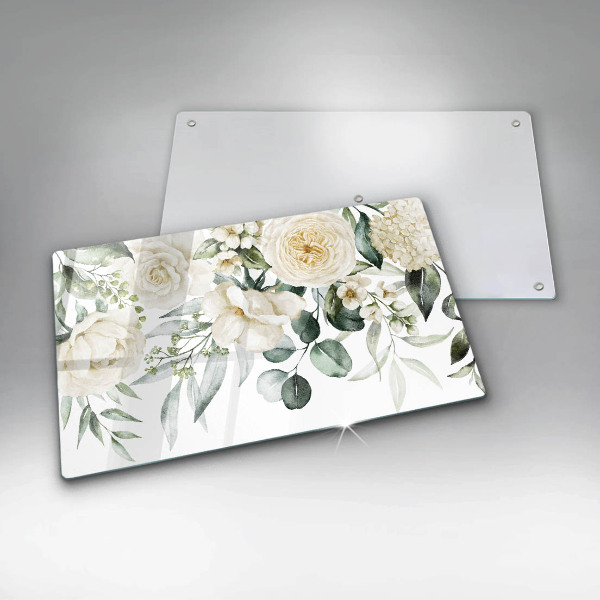Chopping board Watercolor flowers