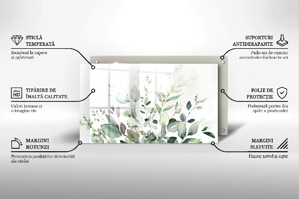 Chopping board Watercolor plants