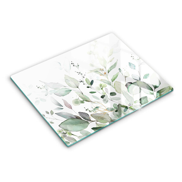 Chopping board Watercolor plants
