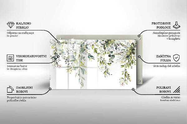 Chopping board Decorative leaves and flowers
