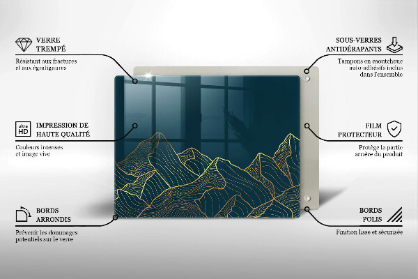 Chopping board Abstract mountains