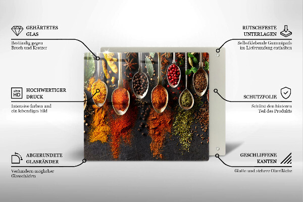 Kitchen worktop protector Spoons with spices