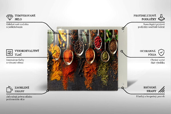 Kitchen worktop protector Spoons with spices