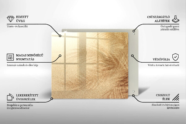 Glass worktop saver Beach sand and holidays