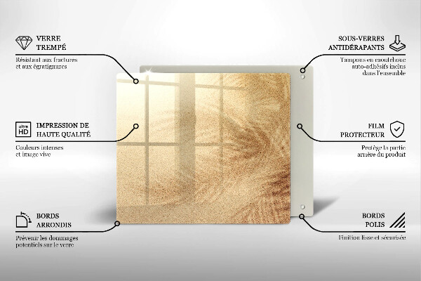 Glass worktop saver Beach sand and holidays