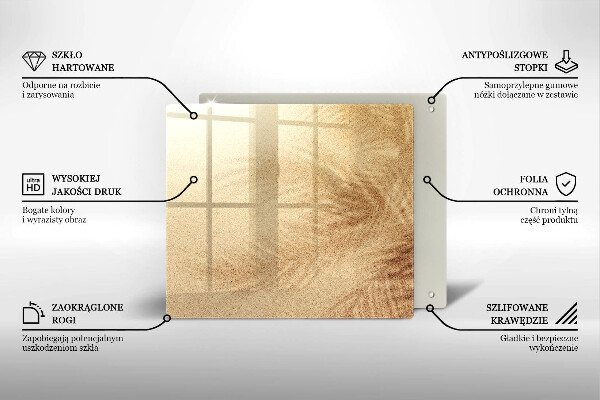 Glass worktop saver Beach sand and holidays