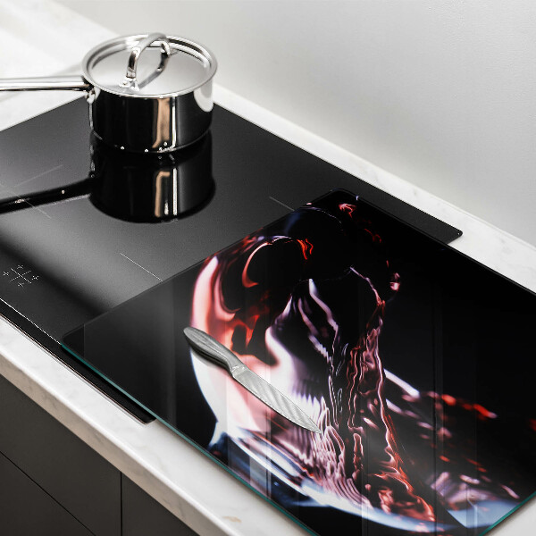 Kitchen worktop protector A glass of red wine