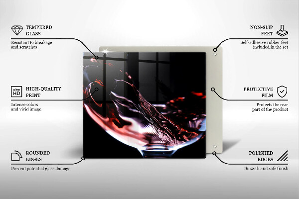 Kitchen worktop protector A glass of red wine