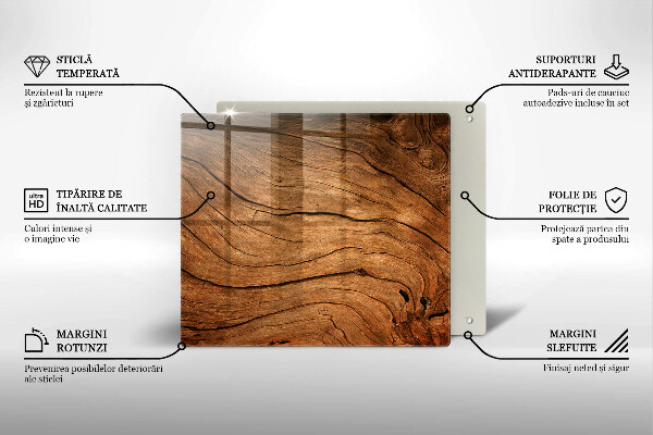 Chopping board glass Wood board texture