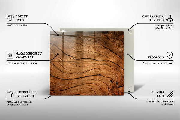 Chopping board glass Wood board texture