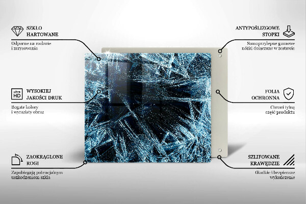 Chopping board glass Sharp ice structure