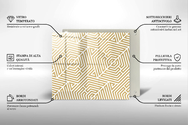 Kitchen worktop protector Geometric lines