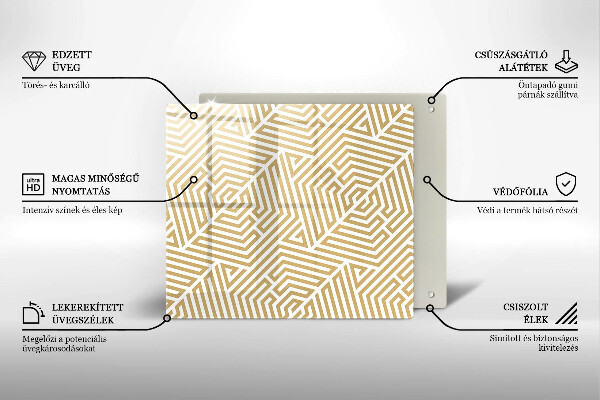 Kitchen worktop protector Geometric lines