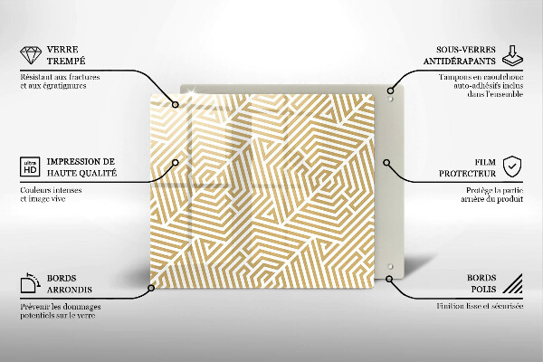 Kitchen worktop protector Geometric lines