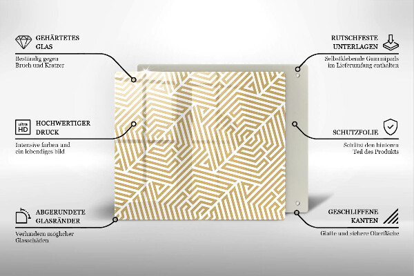 Kitchen worktop protector Geometric lines