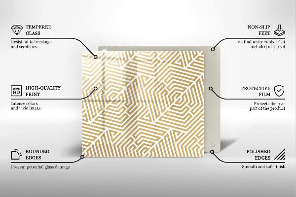 Kitchen worktop protector Geometric lines