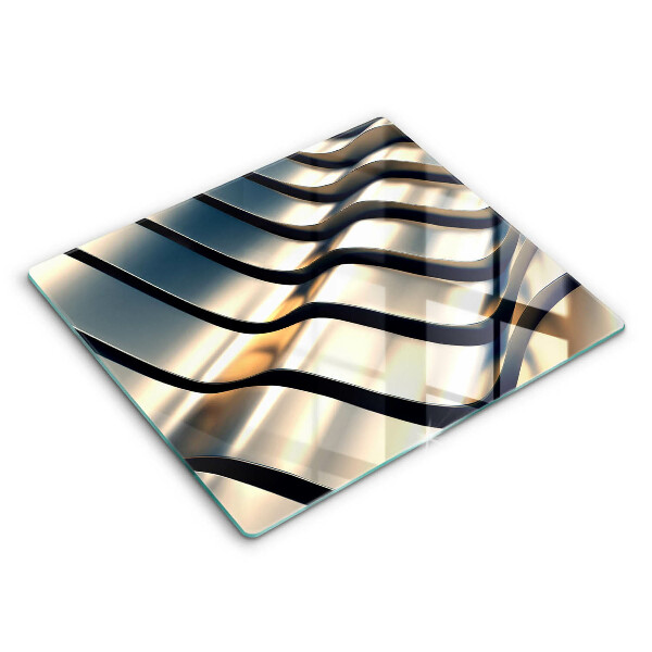 Chopping board glass 3D metal shapes
